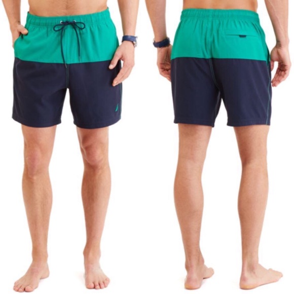 NEW Nautica Volley Swim Colorblock Shorts - Picture 8 of 8